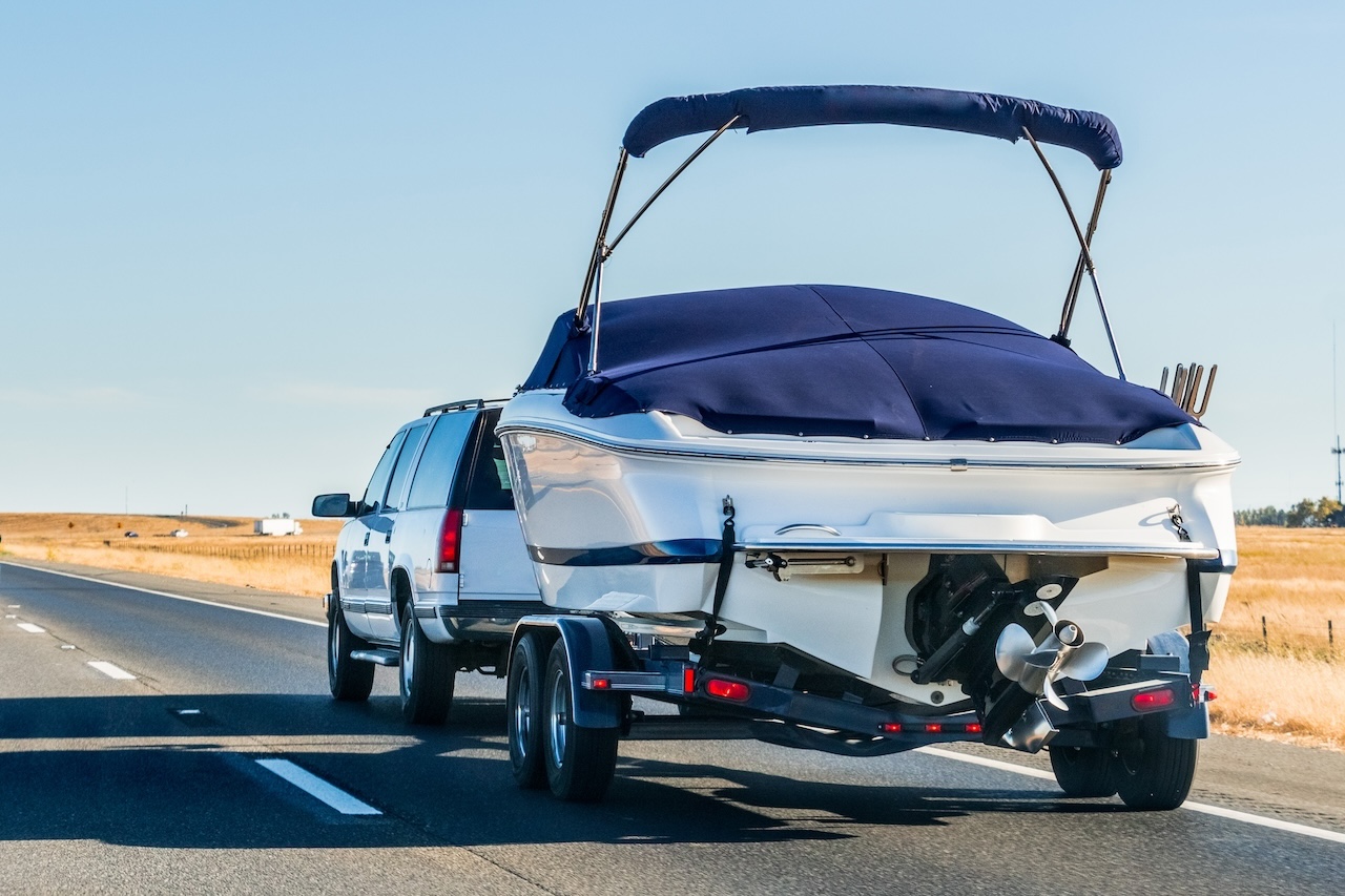 driving to boat trailer storage